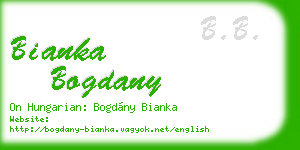 bianka bogdany business card